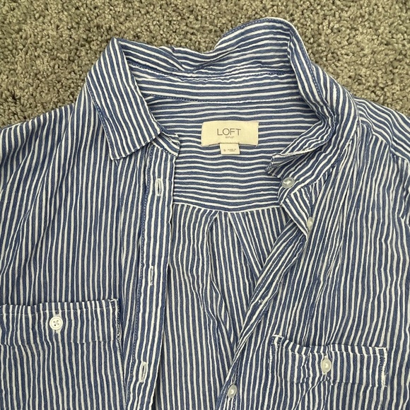 Loft striped long sleeve button down - Picture 2 of 2